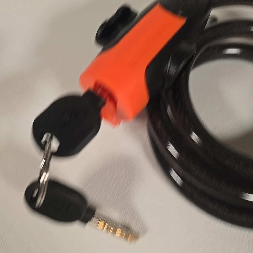 Bike Lock,‎ 1/2 Inch Thick Bike Lock Cable Coiled Secure Bicycle Lock with Keys